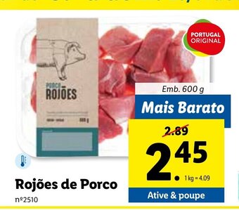 Lidl Rojões de Porco promoção