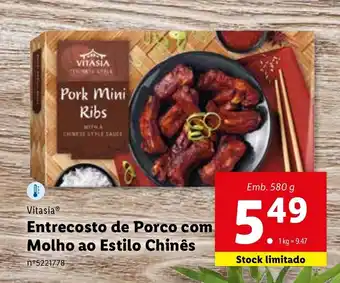 Lidl Vitasia Entrecosto de Porco com Molho ao Estilo Chinês promoção