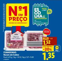 Lidl FUMADINHO Bacon em Cubos promoção
