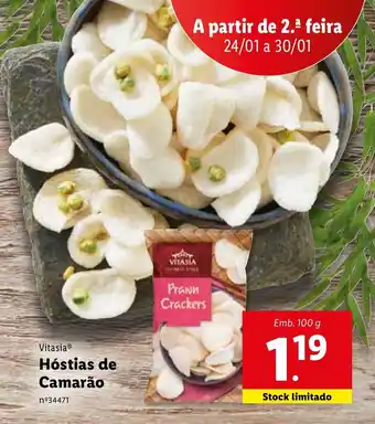 Lidl Vitasia Hóstias de Camarão promoção