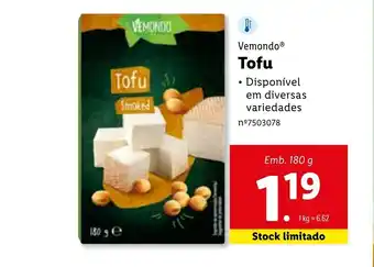 Lidl Vemondo Tofu promoção