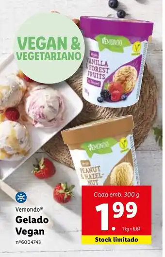 Lidl Vemondo Gelado Vegan promoção