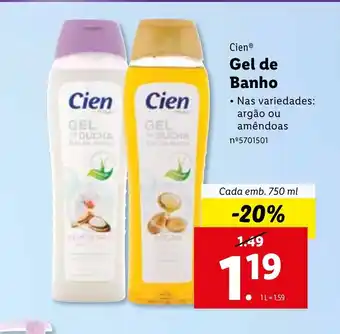 Lidl Cien Gel de banho promoção