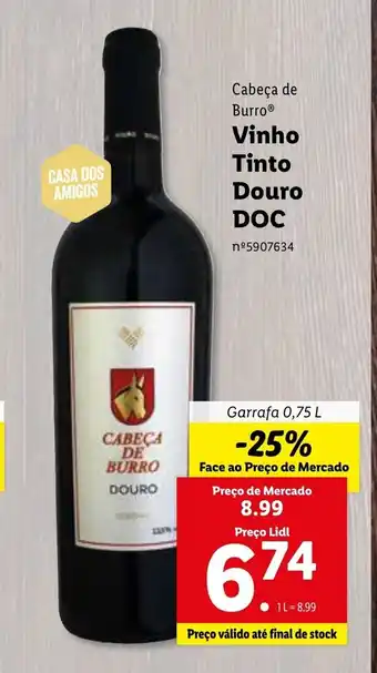 Lidl Cabeca de Burro Vinho Tinto Douro DOC promoção