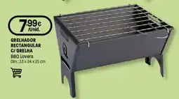Intermarché Grelhador rectangular c/ grelha BBQ Lovers promoção