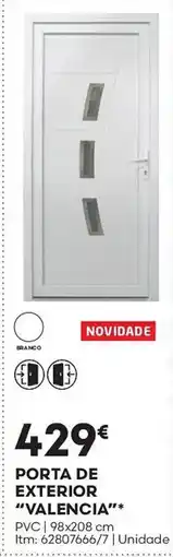 Bricomarché Porta de exterior "valencia"* promoção