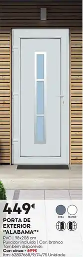 Bricomarché Porta de exterior "alabama"* promoção