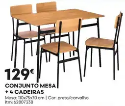 Bricomarché Conjunto mesa +4 cadeiras promoção