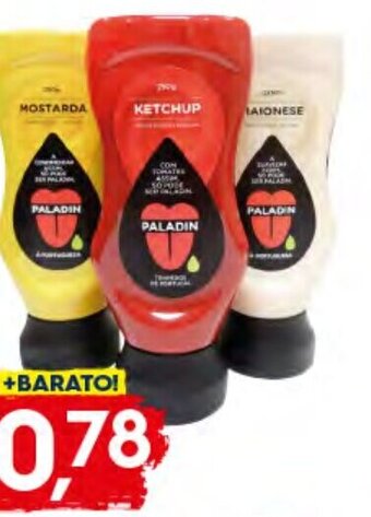 Bolama Paladin Top Down Ketchup/Mostarda 250g/Maionese 225ml promoção