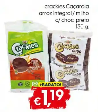 Bolama Crackies Caçarola Arroz Integral/Milho c/Choc. Preto 130g promoção