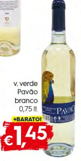 Bolama V. Verde Pavão Branco 0,75lt promoção