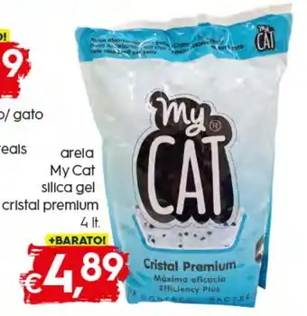Areia My Cat Silica Gel Cristl Premium 4lt