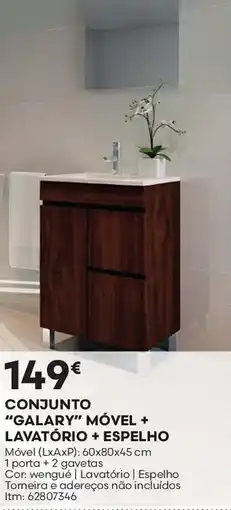 Bricomarché Conjunto "galary" móvel + lavatório + espelho promoção