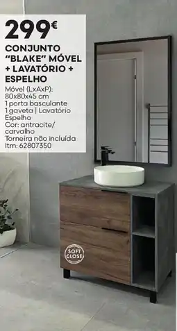 Bricomarché Conjunto "blake" móvel + lavatório + espelho promoção