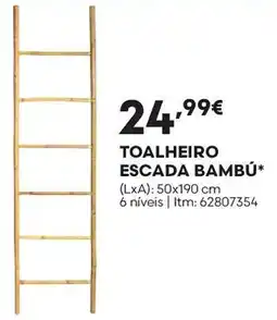 Bricomarché Toalheiro escada bambú promoção