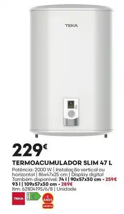 Bricomarché Termoacumulador slim promoção