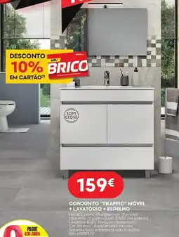 Bricomarché Conjunto "traffic" móvel + lavatório + espelho promoção