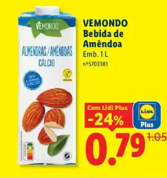 Lidl VEMONDO Bebida de Amêndoa promoção