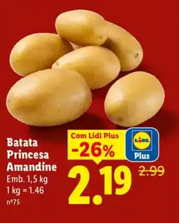 Lidl Batata Princesa Amandine promoção