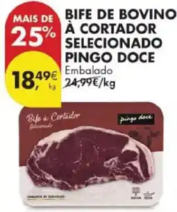 Pingo Doce Bife de bovino à cortador selecionado pingo doce embalado promoção