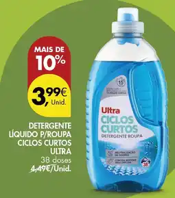Pingo Doce Detergente líquido p/roupa ciclos curtos ultra promoção