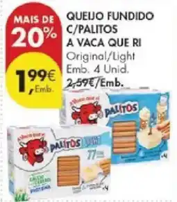Pingo Doce Queijo fundido c/palitos a vaca que ri promoção