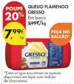 Pingo Doce Queijo flamengo gresso em barra promoção
