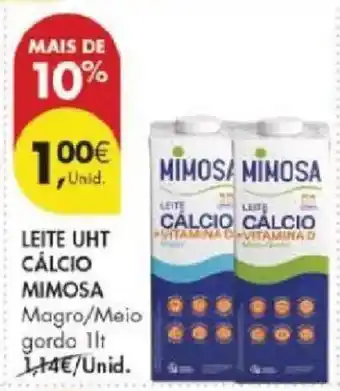 Pingo Doce Leite uht calcio mimosa promoção