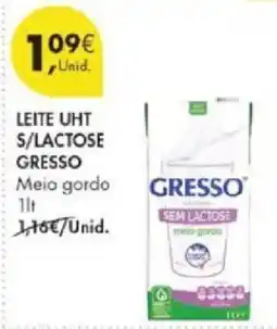 Pingo Doce Leite uht s/lactose gresso meio gordo promoção