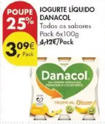 Pingo Doce Iogurte líquido danacol promoção