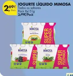Pingo Doce Iogurte líquido mimosa promoção