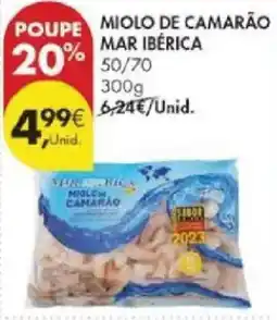 Pingo Doce Miolo de camarão mar ibérica 50/70 promoção