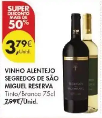 Pingo Doce Vinho alentejo segredos de são miguel reserva promoção