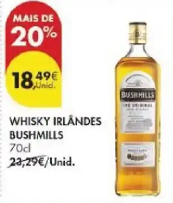 Pingo Doce Whisky irlandes bushmills promoção