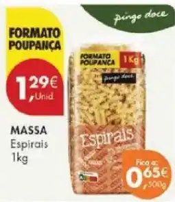 Pingo Doce Massa espirais promoção