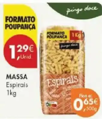 Pingo Doce Massa espirais promoção