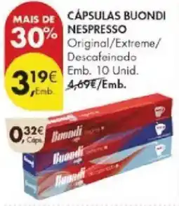 Pingo Doce Cápsulas buondi nespresso promoção