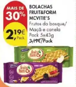 Pingo Doce Bolachas fruit&form mcvitie's promoção