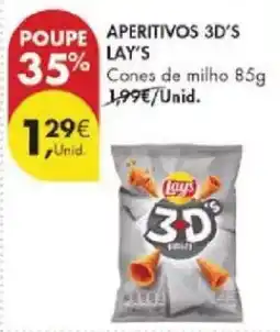 Pingo Doce Aperitivos 3d's lay's cones de milho promoção