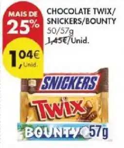 Pingo Doce Chocolate twix/ snickers/bounty promoção