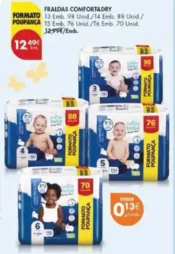 Pingo Doce Fraldas comfort&dry promoção