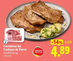 Lidl Costeletas do Cachaço de Porco Vendido ao kg promoção