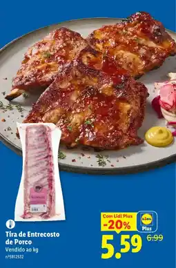 Lidl Tira de Entrecosto de Porco promoção