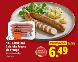 Lidl SAL GRELHA Salsicha Fresca de Frango promoção