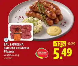 Lidl SAL & GRELHA Salsicha Calabresa Picante promoção