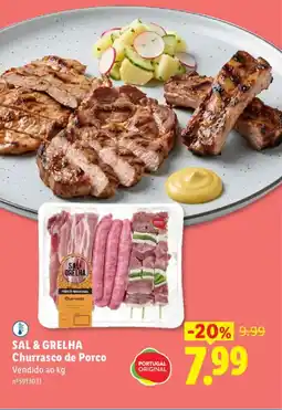 Lidl SAL & GRELHA Churrasco de Porco promoção