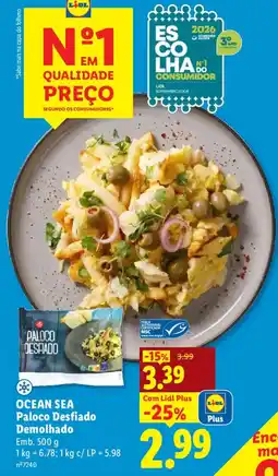 Lidl OCEAN SEA Paloco Desfiado Demolhado promoção