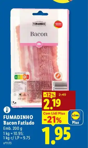 Lidl FUMADINHO Bacon Fatiado promoção