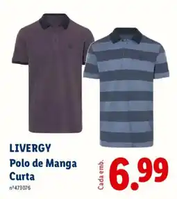 Lidl LIVERGY Polo de Manga Curta promoção
