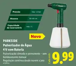 Lidl PARKSIDE Pulverizador de Água 4 V com Bateria promoção